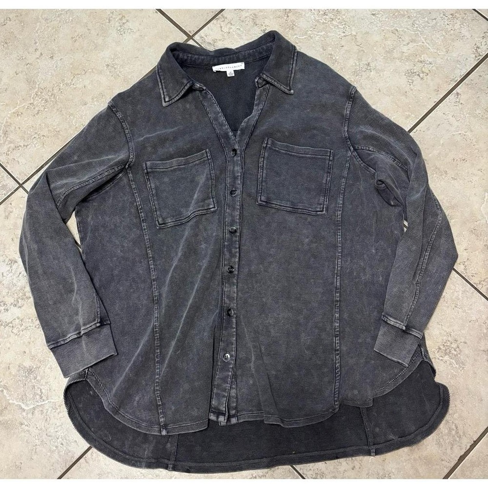 Jane Delancy waffle button down size 2x
